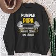 Pumper Papa Kraftsport Gym Lustiges Bodybuilding Mit-Ausschnitt Sweatshirt Geschenke für alte Frauen