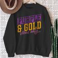 Purple And Gold Vibes Sweatshirt Gifts for Old Women