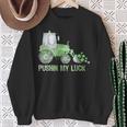 Pushing My Luck Construction Worker St Patrick's Day Boys Sweatshirt Gifts for Old Women