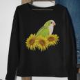 Quaker Parrot Green Monk Parakeet Sunflower Sweatshirt Gifts for Old Women