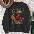 Queen Letter B Initial Name Leopard Heel Letter B Alphapet Sweatshirt Gifts for Old Women