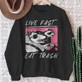 Raccoon And Possum Live Fast Eat Trash Enjoy Life Adventure Sweatshirt Gifts for Old Women