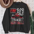 Race Car 10Th Birthday Boy Racing Flag 10 Years Old Pit Crew Sweatshirt Gifts for Old Women