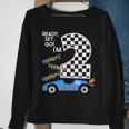 Race Car 2Nd Birthday Party Racing Car Driver 2 Birthday Boy Sweatshirt Gifts for Old Women