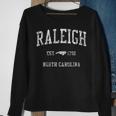 Raleigh North Carolina Nc Vintage Sports Sweatshirt Gifts for Old Women