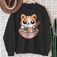Ramen Cat Kawaii Anime Cat Ramen Lover Sweet Sweatshirt Gifts for Old Women