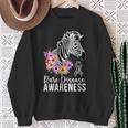 Rare Disease Awareness Zebra Rare Disease Warrior Sweatshirt Gifts for Old Women