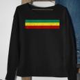 Rasta Flag Colors Stripe Reggae Jamaican Vintage Sweatshirt Gifts for Old Women