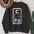 The Reader Tarot Card Cute Cat On Books Stack Book Lover Sweatshirt Gifts for Old Women