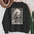 The Reader Tarot Card Book Lover Skeleton Reading Book Sweatshirt Gifts for Old Women