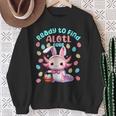 Ready To Find Alotl Eggs Cute Easter Axolotl Kawaii Anime Sweatshirt Gifts for Old Women