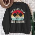Real Stay Out Of The Kitchen Pickleball Player Vintage Sweatshirt Gifts for Old Women