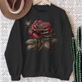 Red Rose Black And Gold Sweatshirt Gifts for Old Women