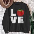 Red Tomato Gardener I Love Gardening I Tomato Sweatshirt Gifts for Old Women