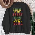 Reggae Is My Heart Reggae Is My Soul Rasta Reggae Sweatshirt Gifts for Old Women
