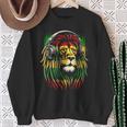 Reggae Lion Roar Rasta With Headphones Sweatshirt Gifts for Old Women