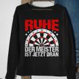 Rest Der Meister Ist Jetzt Dran Dart Spieler Schwarzes Sweatshirt Geschenke für alte Frauen