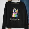 Resting Pit Face Pitbull Watercolor Dog Lovers Sweatshirt Gifts for Old Women