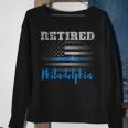 Retired Police Officer Philadelphia American Flag Sweatshirt Gifts for Old Women