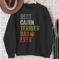 Retro Best Cairn Terrier Dad Ever Dog Papa Father's Day Sweatshirt Gifts for Old Women