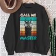 Retro Bulldogge Call Me Master Sweatshirt, Coole Hunde Liebhaber Mode Geschenke für alte Frauen