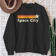 Retro Distressed Houston Baseball Space City Sweatshirt Gifts for Old Women