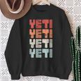 Retro Distressed Yeti Bigfoot Vintage Sweatshirt Gifts for Old Women