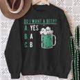 Retro Drinking Lover St Patrick's Day Do I Want A Beer Sweatshirt Gifts for Old Women