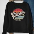 Retro Georgia Home State Ga Cool 70S Style Sunset Sweatshirt Gifts for Old Women