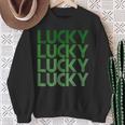 Retro Green Lucky For St Particks Day Sweatshirt Gifts for Old Women