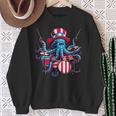 Retro Octopus Playing Drums Retro Musician Drumming Band Sweatshirt Gifts for Old Women