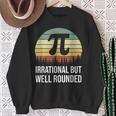 Retro Pi Day Irrational But Well Rounded Math Teacher Sweatshirt Gifts for Old Women