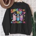 Retro Snuggle Bunny Delivery Easter Labor And Delivery Nurse Sweatshirt Gifts for Old Women