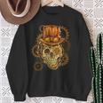 Retro Steampunk Skull Vintage Gears Goth Sweatshirt Gifts for Old Women