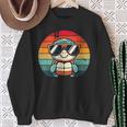 Retro Turtle In Sunglasses Bbq Pool Party Turtle Sweatshirt Gifts for Old Women