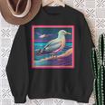 Retro Vaporwave Seagull Sweatshirt Gifts for Old Women