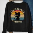 Retro Vintage Cat Fluff Around And Find Out Sayings Sweatshirt Gifts for Old Women