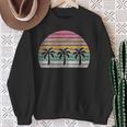 Retro Vintage Palm Trees Beach Summer Vacation Beach Sweatshirt Gifts for Old Women