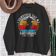 Retro Vintage I Survived The Nj Earthquake Sweatshirt Gifts for Old Women