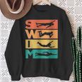 Retrointage Swimming For Swimmer Sweatshirt Geschenke für alte Frauen