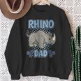 Rhino Dad Daddy Father's Day Rhinoceros Rhino Sweatshirt Gifts for Old Women