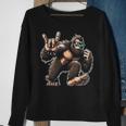 Rock And Roll Big Foot Dancing Sasquatch With Sunglass Sweatshirt Gifts for Old Women
