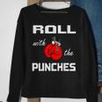 Roll With The Punches Boxing Gloves Sweatshirt Gifts for Old Women