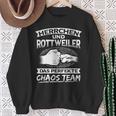 With Rottweiler Chaos Team Rottweiler Sweatshirt Geschenke für alte Frauen