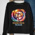 Round Rock Texas Total Solar Eclipse 2024 Labrador Retriever Sweatshirt Gifts for Old Women