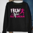 I Run For Ice Cream Sweatshirt Gifts for Old Women
