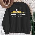 San Diego Baseball Vintage City Skyline Retro Baseball Lover Sweatshirt Gifts for Old Women