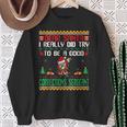 Santa Try To Be A Good Corrections Sergeant Christmas Sweatshirt Gifts for Old Women