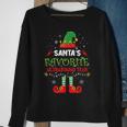 Santa's Favorite Ultrasound Tech Elf Christmas Light Sweatshirt Gifts for Old Women