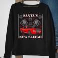 Santa's New Sleigh Muscle Car Ugly Christmas Sweatshirt Gifts for Old Women